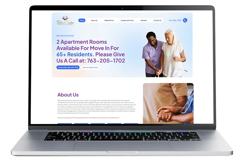 The assisted living home website