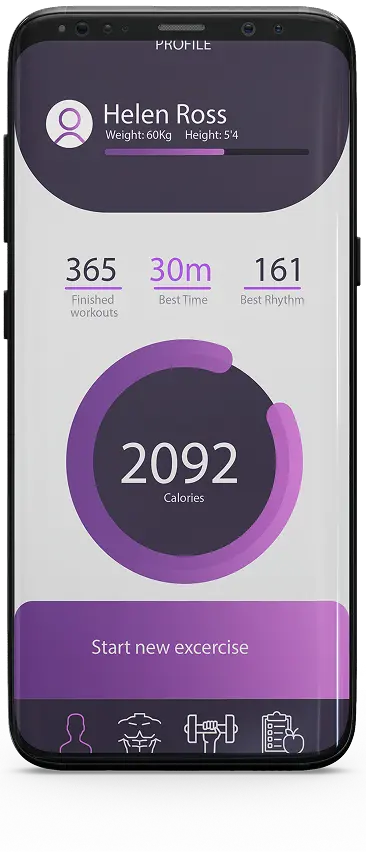 Image of the Helen Ross fitness app