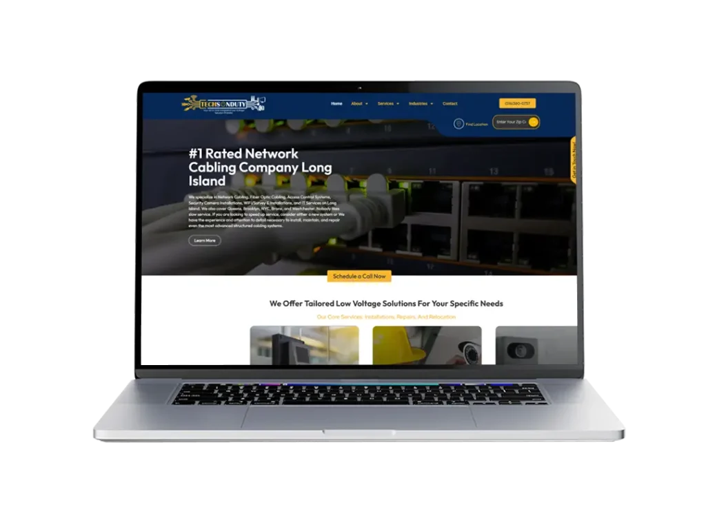 Conceptual design of a network company’s website