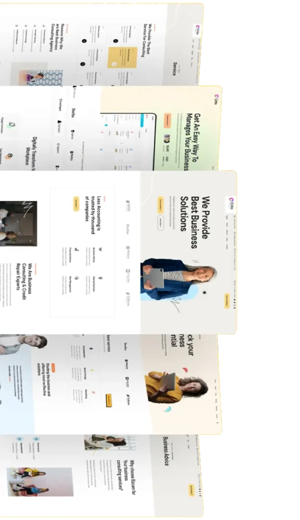 Display of popular WordPress themes for businesses