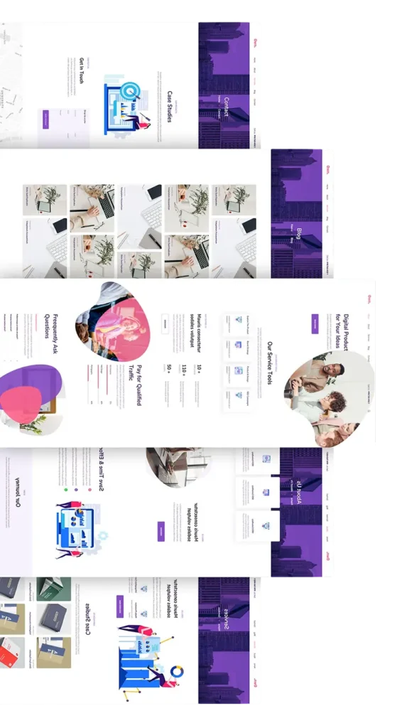 Mockup of a clothing store's website design